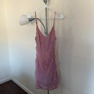 Pink Princess Polly Ruffled Mini Dress - Size Small/Medium